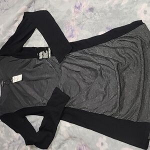Express Women's Gray and Black Dress